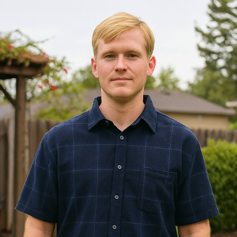 Van Heusen Blue & White Plaid Shirt Neck 17. - Picture 3 of 8